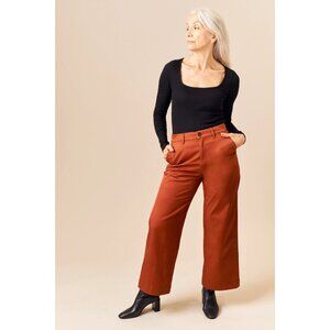 KOTN Black Stretch Cotton Fitted Ribbed Square Neck Long Sleeve T-Shirt, Size M